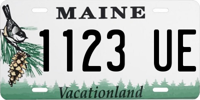 ME license plate 1123UE