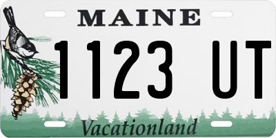 ME license plate 1123UT