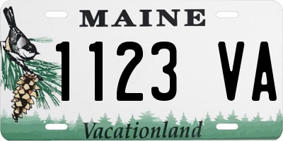 ME license plate 1123VA