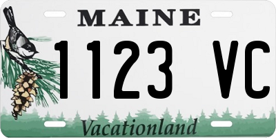 ME license plate 1123VC