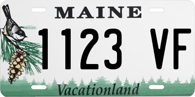 ME license plate 1123VF