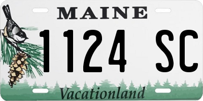 ME license plate 1124SC