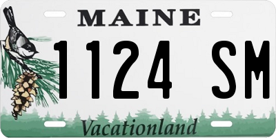 ME license plate 1124SM
