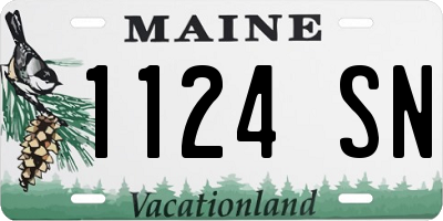 ME license plate 1124SN