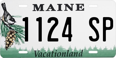 ME license plate 1124SP