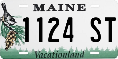 ME license plate 1124ST