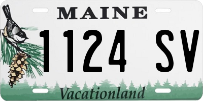 ME license plate 1124SV