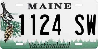 ME license plate 1124SW