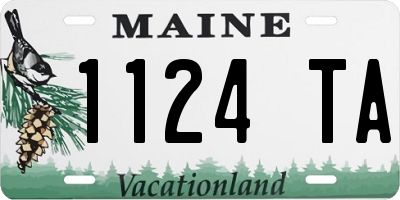 ME license plate 1124TA