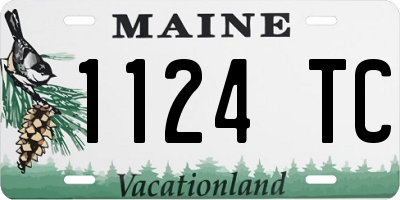 ME license plate 1124TC