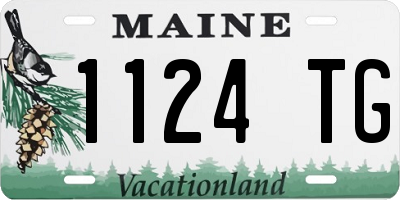 ME license plate 1124TG