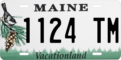 ME license plate 1124TM