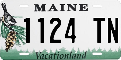 ME license plate 1124TN