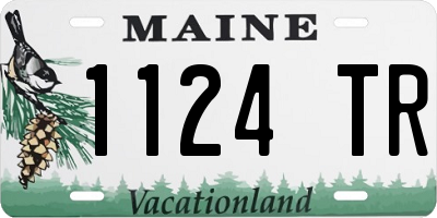 ME license plate 1124TR