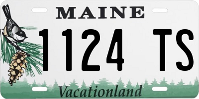 ME license plate 1124TS
