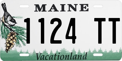 ME license plate 1124TT