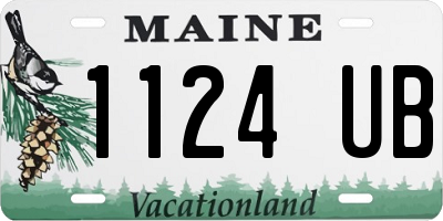 ME license plate 1124UB