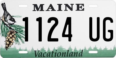 ME license plate 1124UG