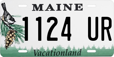 ME license plate 1124UR