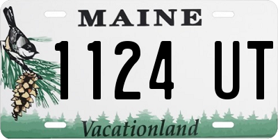 ME license plate 1124UT