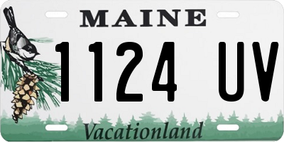 ME license plate 1124UV