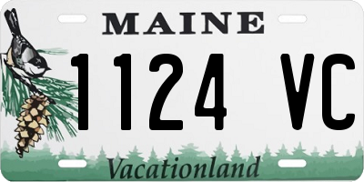 ME license plate 1124VC