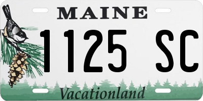 ME license plate 1125SC