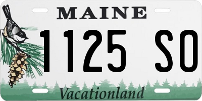 ME license plate 1125SO