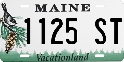 ME license plate 1125ST