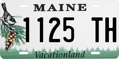 ME license plate 1125TH