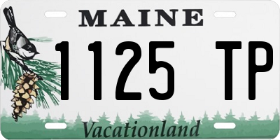 ME license plate 1125TP