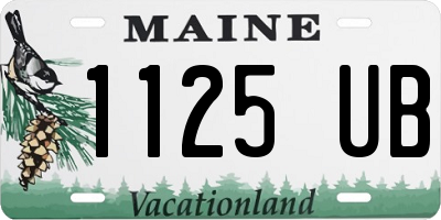 ME license plate 1125UB
