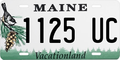 ME license plate 1125UC