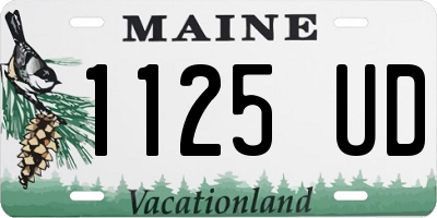 ME license plate 1125UD