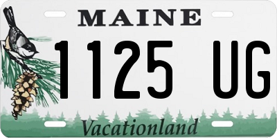 ME license plate 1125UG