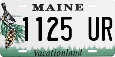 ME license plate 1125UR