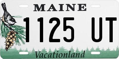 ME license plate 1125UT