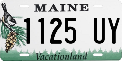 ME license plate 1125UY