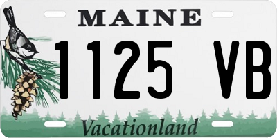 ME license plate 1125VB