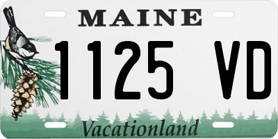 ME license plate 1125VD