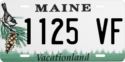 ME license plate 1125VF