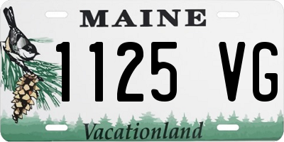 ME license plate 1125VG