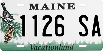 ME license plate 1126SA