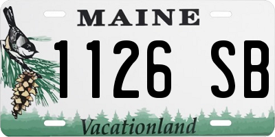 ME license plate 1126SB