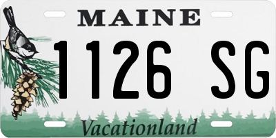ME license plate 1126SG