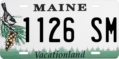 ME license plate 1126SM