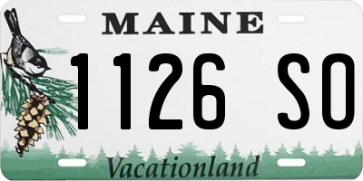 ME license plate 1126SO