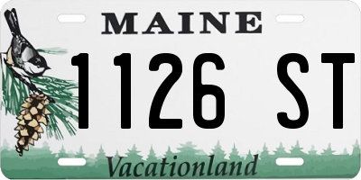 ME license plate 1126ST