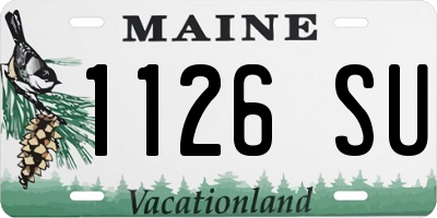 ME license plate 1126SU