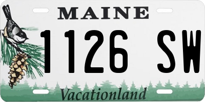 ME license plate 1126SW